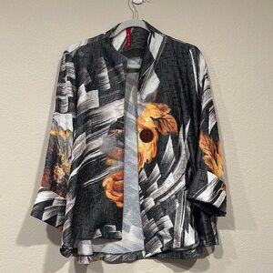Elegant Black and Orange Blazer